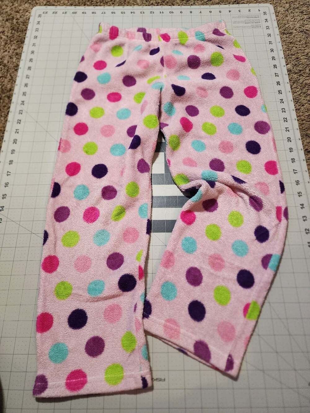 Komar Kids Pajama Pants Size 10-12 Pink Polka Dot Fleece